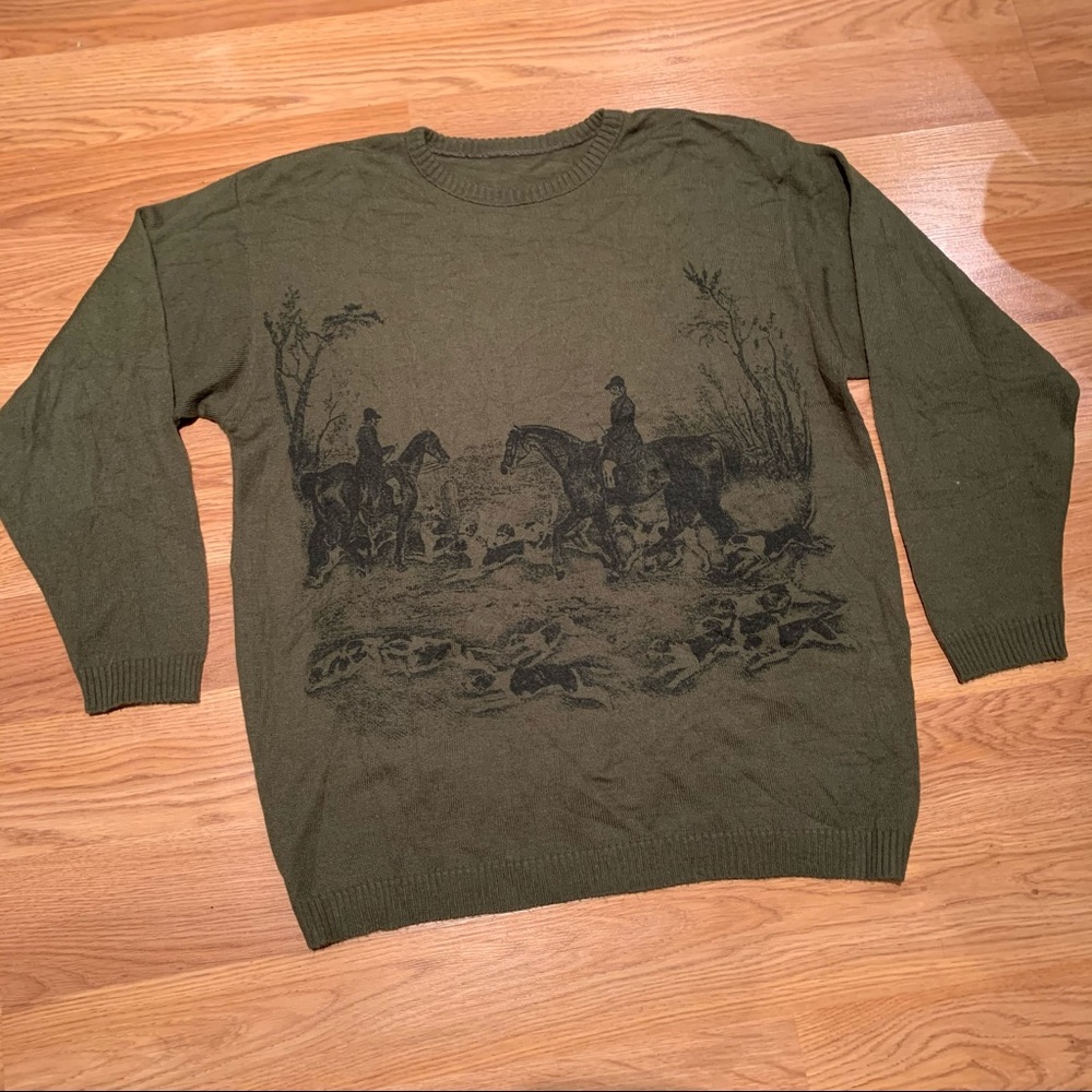 Olive Green Crew Sweater